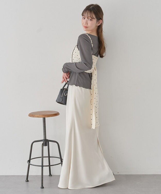 earth music&ecology ２ＷＡＹドットリボンビスチェ Ivory