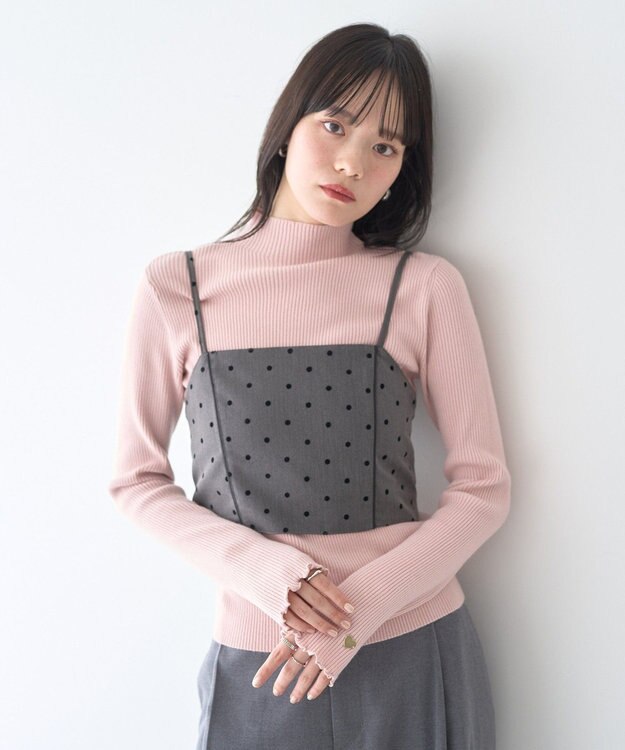 earth music&ecology ２ＷＡＹドットリボンビスチェ Gray