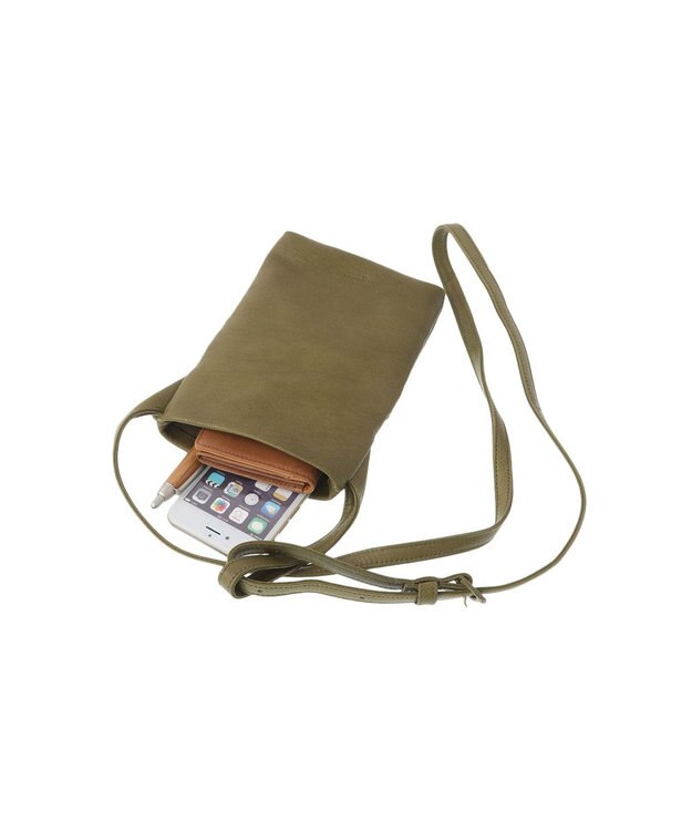 genten ゴートベーシック スマホショルダー カーキ