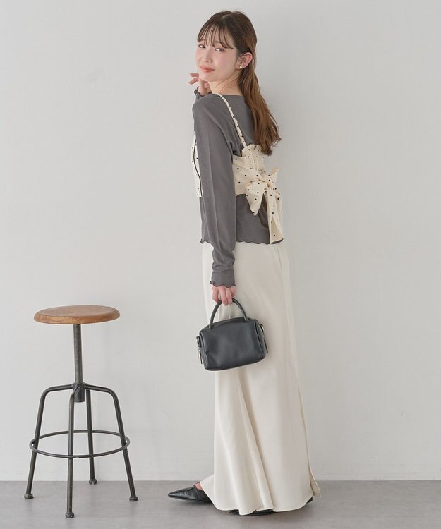 earth music&ecology ２ＷＡＹドットリボンビスチェ Ivory