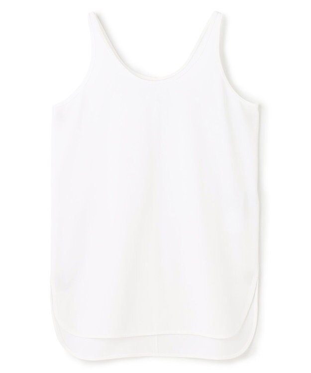 BEIGE， 【洗える】BROIS / コットンシャツテールタンクトップ White
