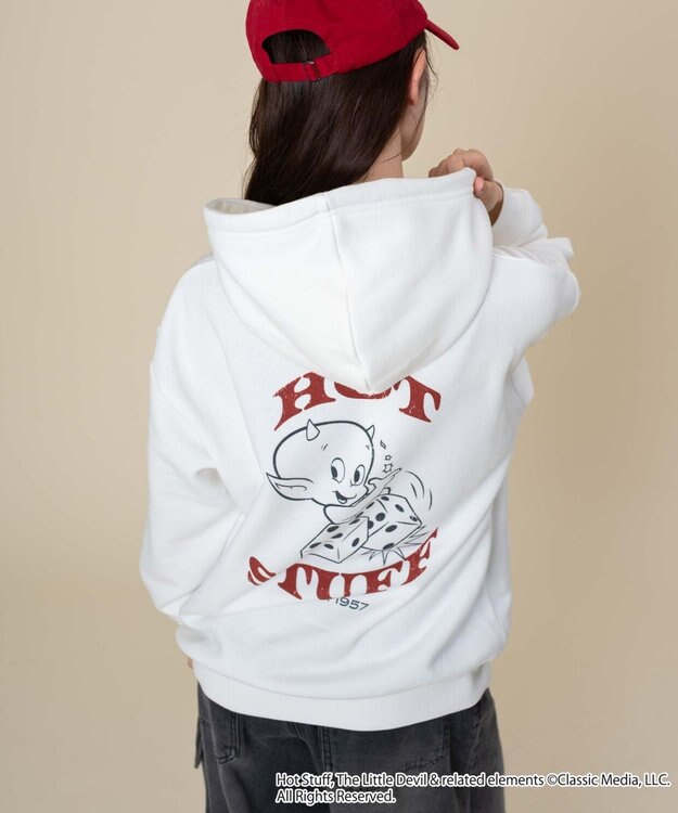 WEGO 【ユニセックス着用ITEM/裏起毛】HOTSTUFFグラフィックプルオーバー ホワイト