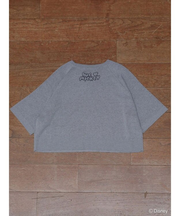 Green Parks ミッキーフレンド／五分袖ジャガードプルオーバー Gray Mixture