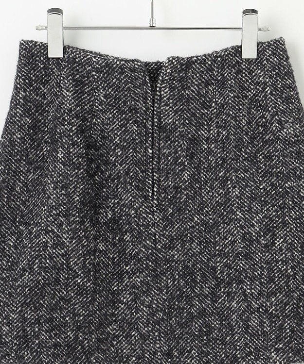 #Newans 【セットアップ可能】裏地キュロットツイードスカート グレー