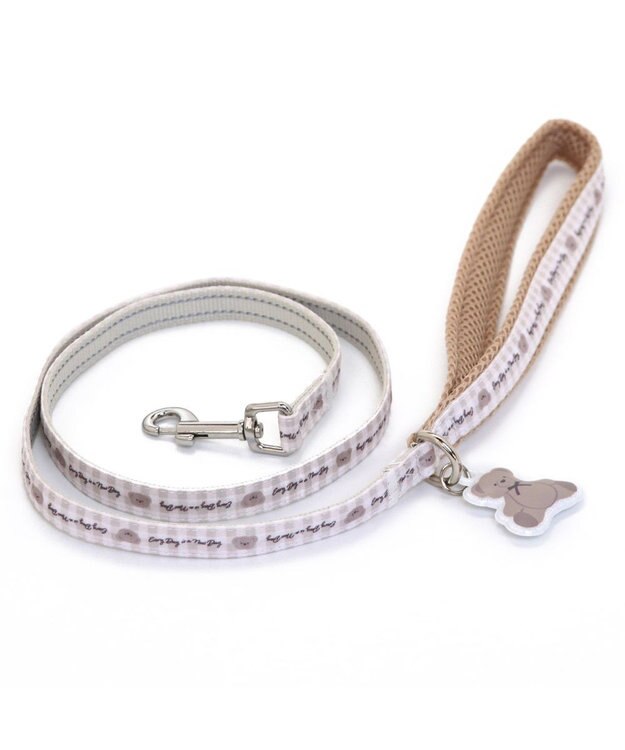 PET PARADISE ペットパラダイス リード【ＳＳ~Ｓ】 くまちゃん柄 ベージュ
