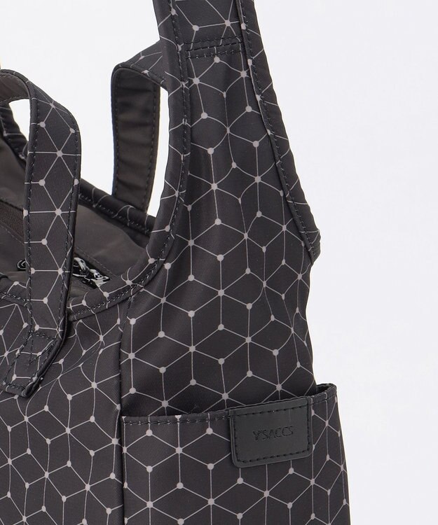 Y'SACCS キュービック×ポイントドット　2WAYトート＆ショルダー　Sサイズ ブラック