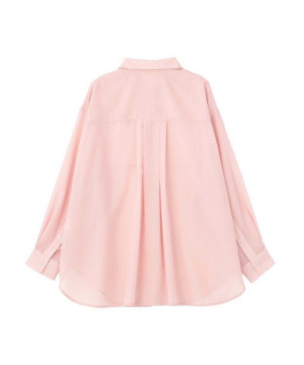 AMERICAN HOLIC 【イージーケア】シアーラウンドシャツ Pink
