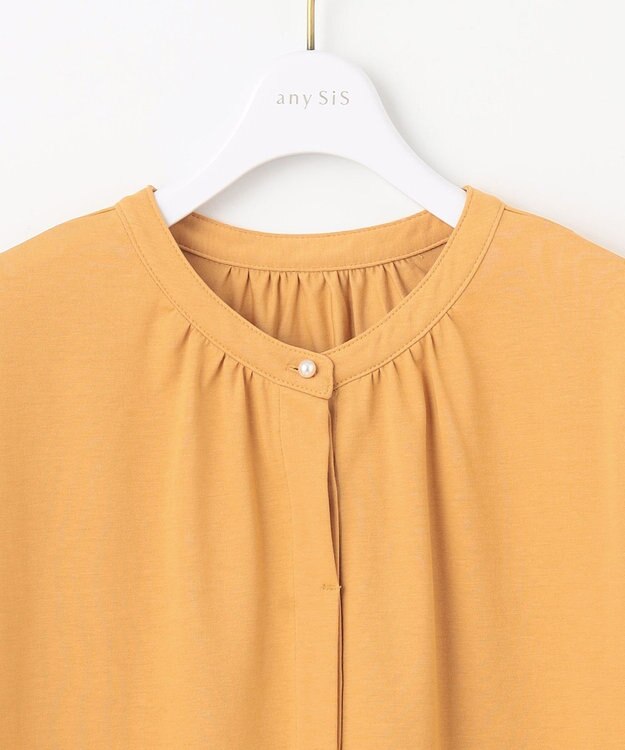 ANY SIS 【UVケア・接触冷感】汗ジミ防止加工カット ブラウス マスタード