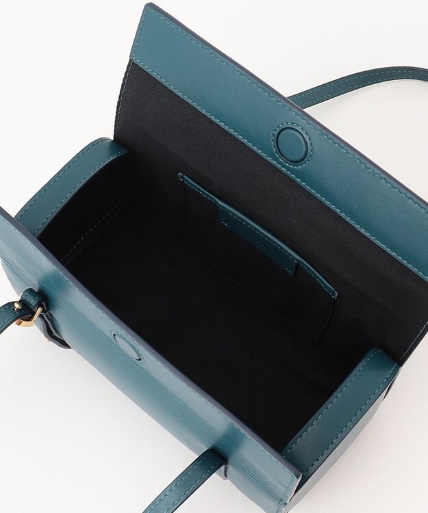 23区 ORSETTO PIAZZA スクエア ハンド バッグ ダークグリーン系