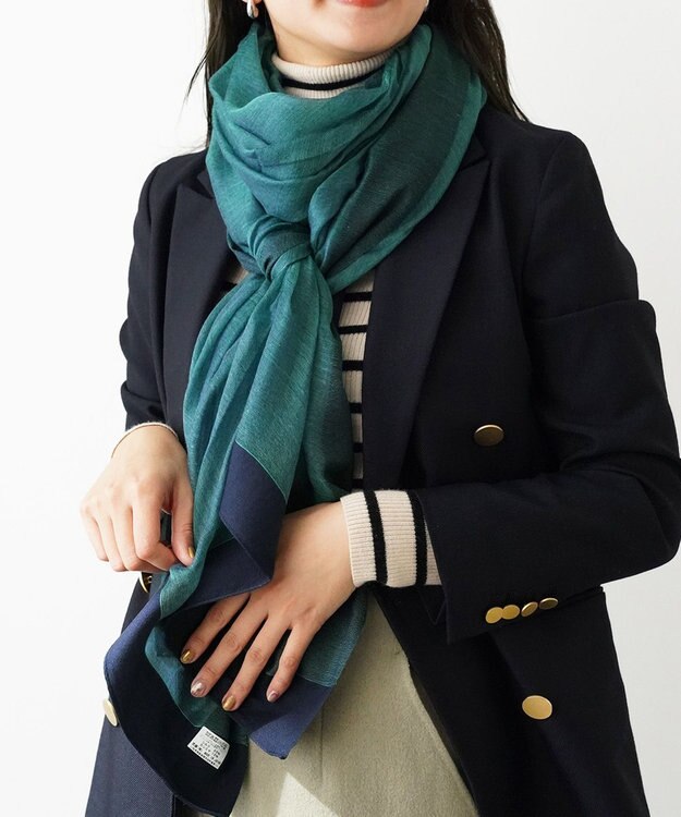 muto frame シルクカシミヤストール frame emeraldgreen