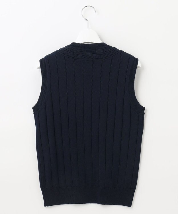 23区GOLF 【WOMEN】コットンアクリル ニットベスト ネイビー系