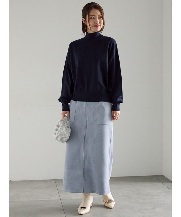 Te chichi バックビジューニット ネイビー