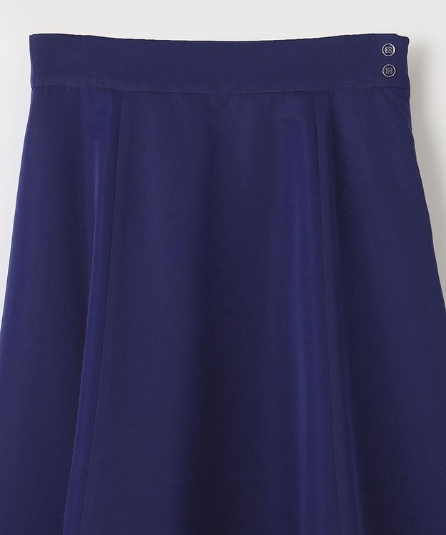 ANY SIS 【洗える】ロングタフタフレア スカート ロイヤルブルー