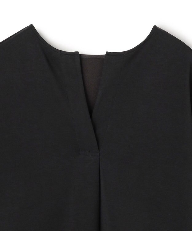 UNFILO L BEAUTY FORM JERSEY ソフト コクーンプルオーバー ブラック