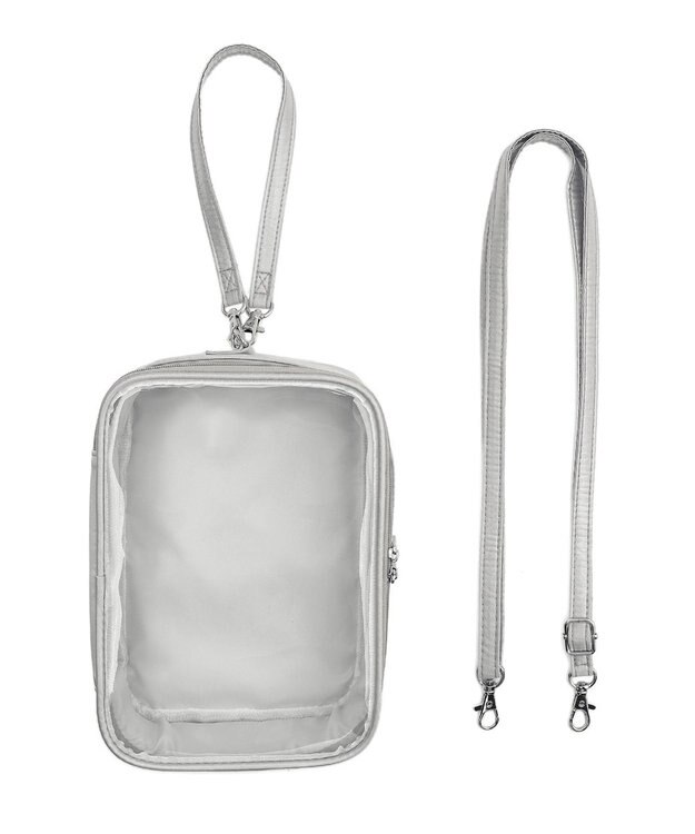 WEGO 【痛バ＆推し活グッズ】マルチWAYぬいポーチ シルバー