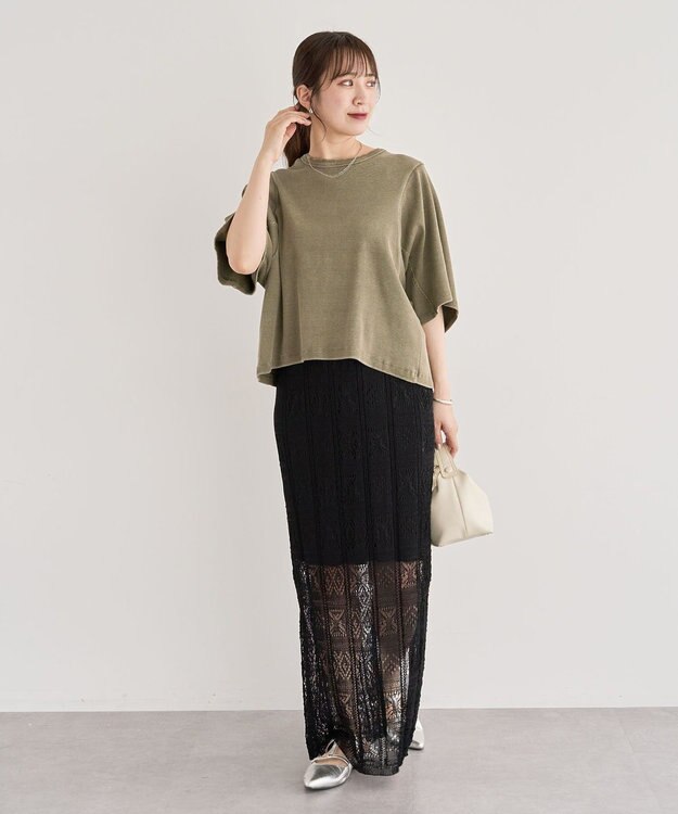 Green Parks ・ＳＵＧＡＲ　ＳＰＯＯＮ　ワイドスリーブＴＥＥ Khaki