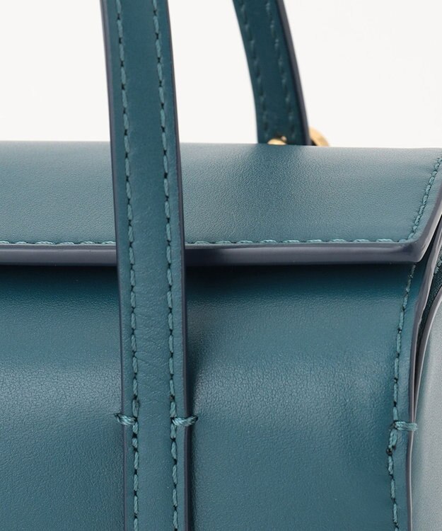 23区 ORSETTO PIAZZA スクエア ハンド バッグ ダークグリーン系