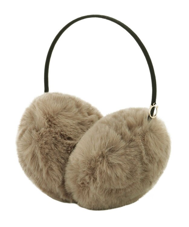 MOONBAT 【FUDGE11月号掲載】PAUL & JOE ACCESSOIRES ネコチャーム付フェイクファーイヤマフ（細アーム） ベージュ