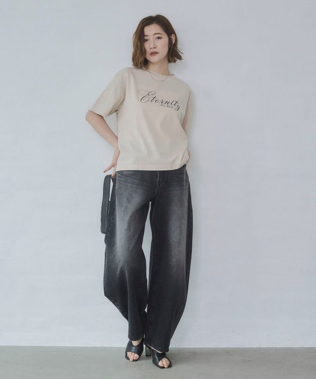 WEGO 【2026春夏新作】接触冷感プリントロゴT ベージュ