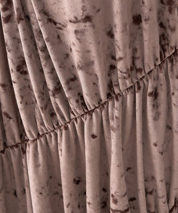 earth music&ecology クラッシュベロアシャーリングワンピース Brown