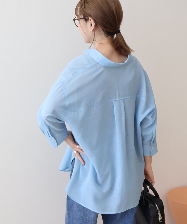 AMERICAN HOLIC シアーボイルレギュラー7分袖シャツ Light Blue