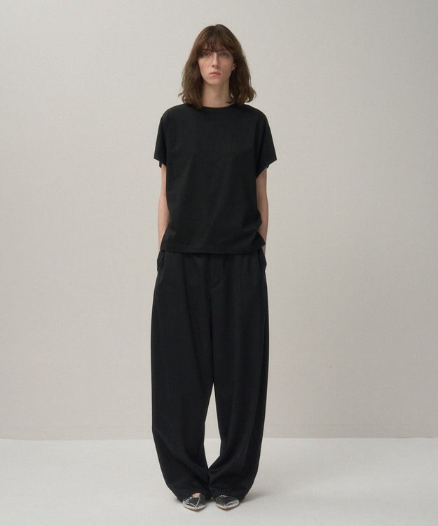 ATON SUVIN 60/2 | キャップスリーブプルオーバー BLACK