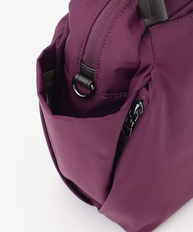 Y'SACCS 【ナイロンタフタ】トラベル2WAYミニボストン パープル