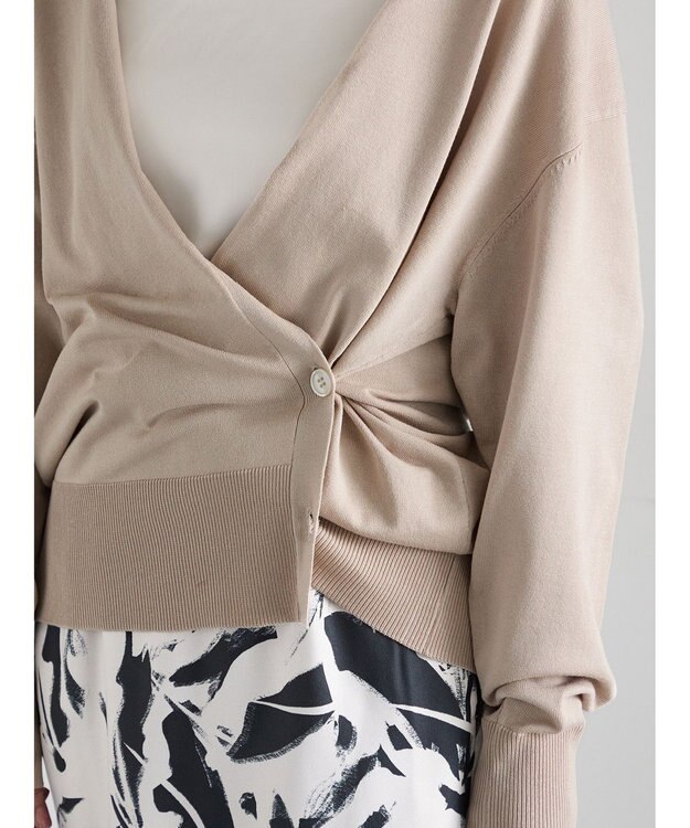 Te chichi 【雑誌掲載アイテム】2WAYカシュクールVネックカーディガン《2026 spring catalog item》 ベージュ