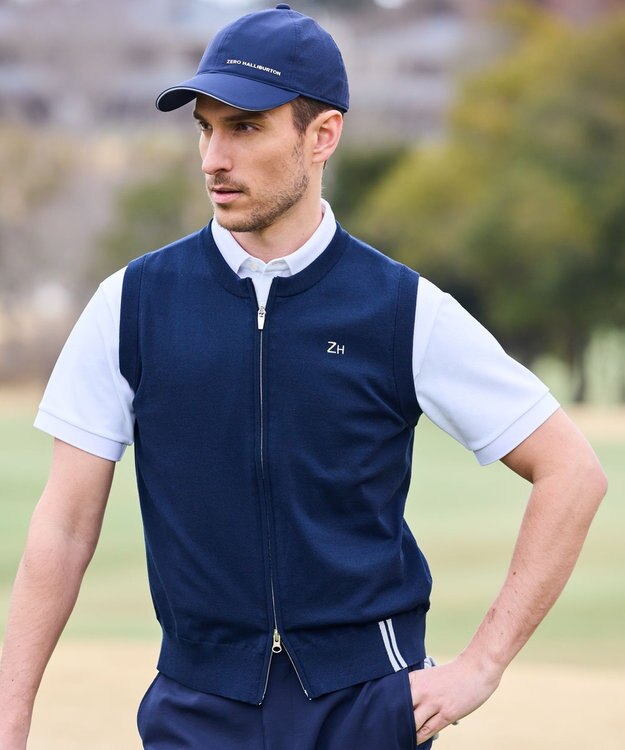 ZERO HALLIBURTON プレミアムサマーニットベスト ZHG-M5S3a 82946 ネイビー