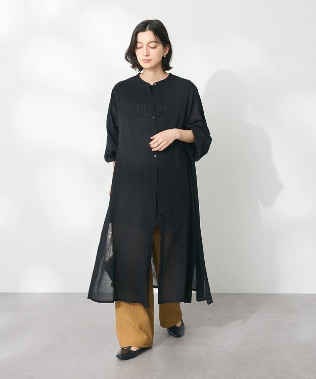CRAFT STANDARD BOUTIQUE ヴィンテージボイル羽織ワンピース Black