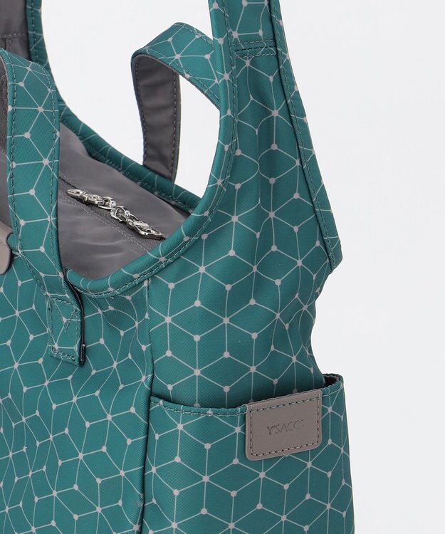 Y'SACCS キュービック×ポイントドット　2WAYトート＆ショルダー　Sサイズ ブルー