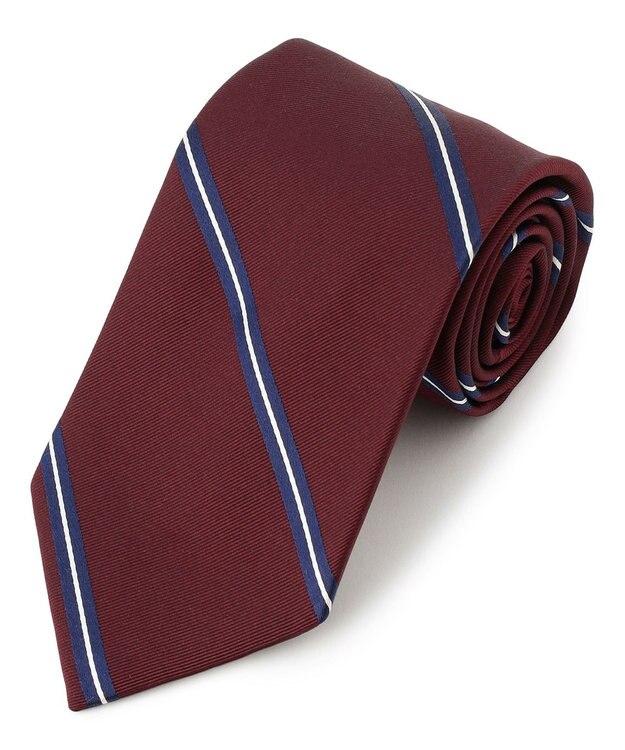 J.PRESS MEN 【STRUCTURE MIX COLLECTION】レジメンタル ネクタイ ワイン系1