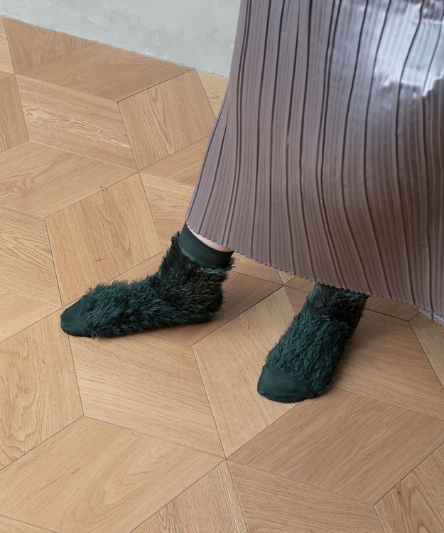 TRICOTE フェイクファーソックス 42GREEN