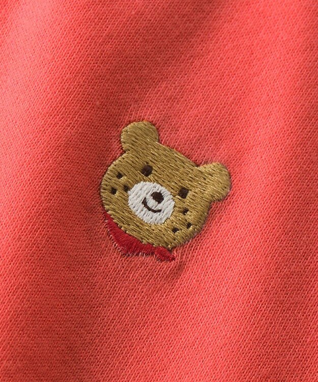 MIKI HOUSE HOT BISCUITS 【70-120cm】【Everyday Series】ワンポイント 長袖Tシャツ コーラルピンク