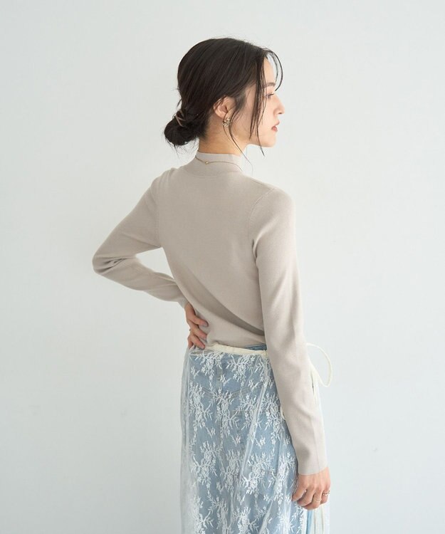 YECCA VECCA ハイネックリブニット Beige