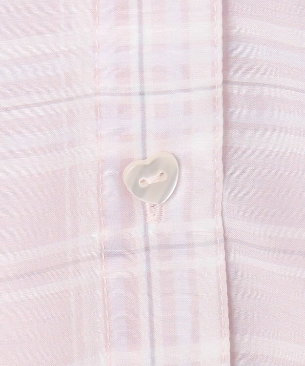 ANY KIDS シアーチェックシャツ ピンク