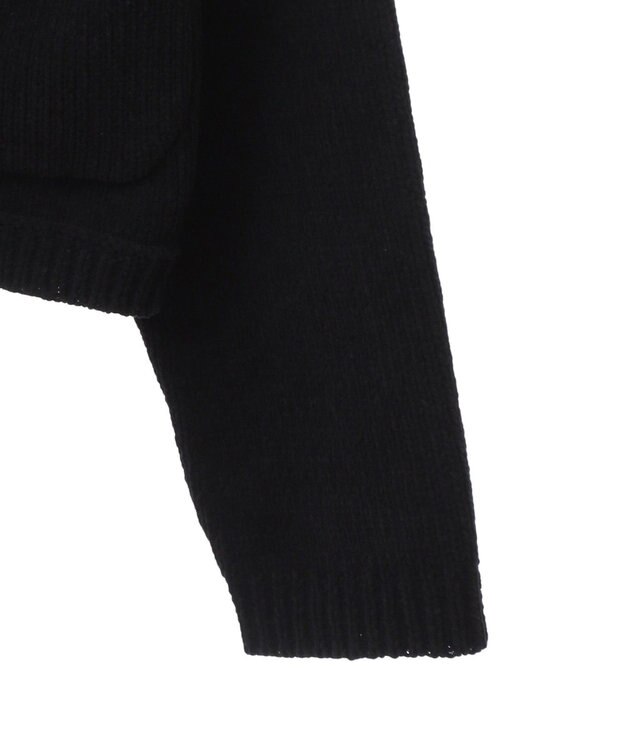 CRAFT STANDARD BOUTIQUE キナリノコラボ/洗える配色モールニットカーディガン/24AW Black