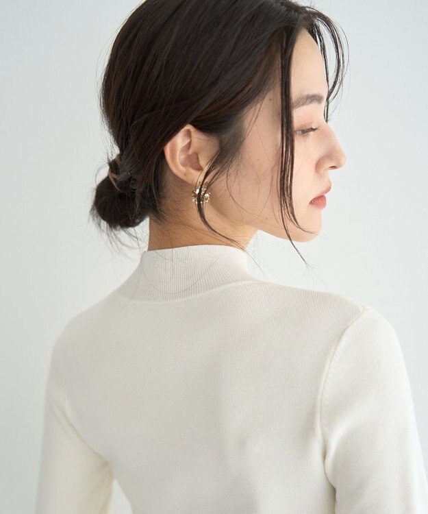 YECCA VECCA ハイネックリブニット Ivory