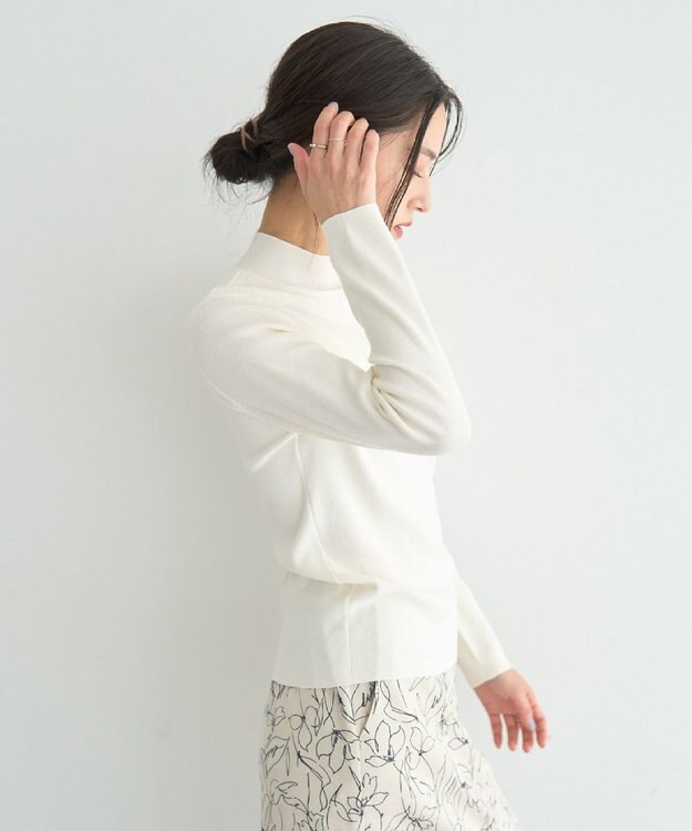 YECCA VECCA ハイネックリブニット Ivory