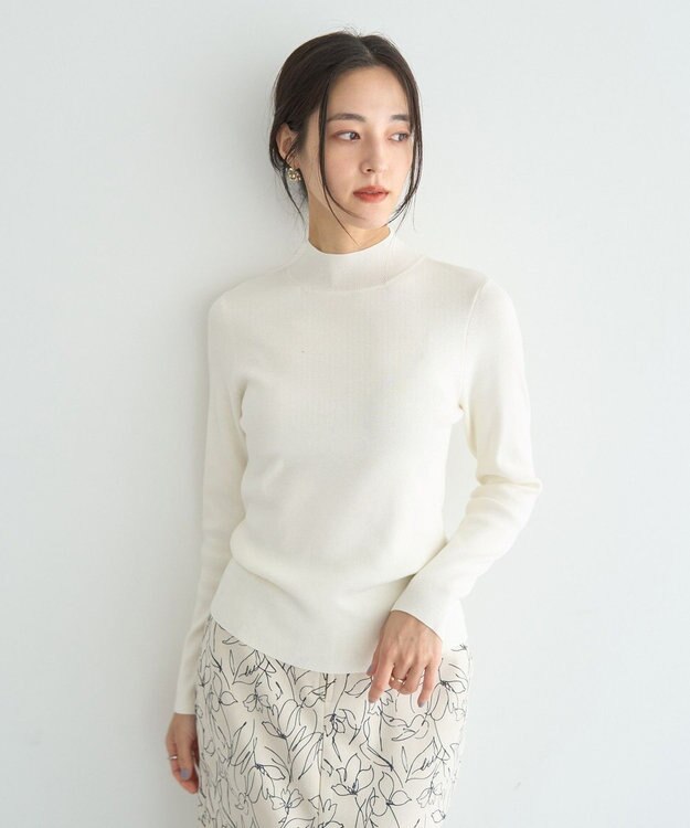 YECCA VECCA ハイネックリブニット Ivory