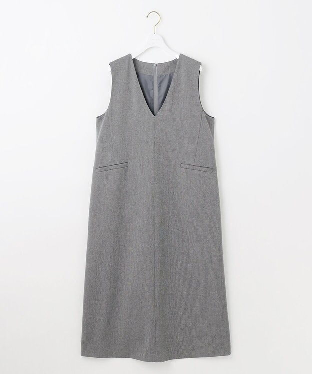 ANY SIS ビューティサーモ2WAYストレッチ ジャンパースカート グレーシャンブレー