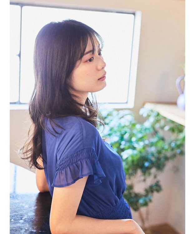 earth music&ecology シャーリングワンピース Black