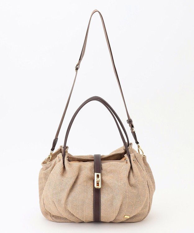 LA BAGAGERIE かごバッグ風 2wayサマートート グレージュ