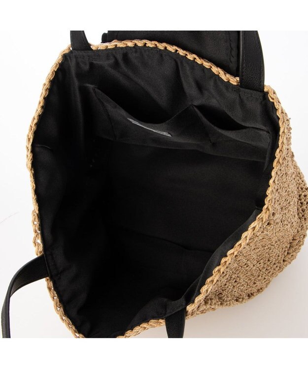 UNBILLION カシュカシュ cachecache / フリルフラップスクエアトート カゴバッグ ブラック