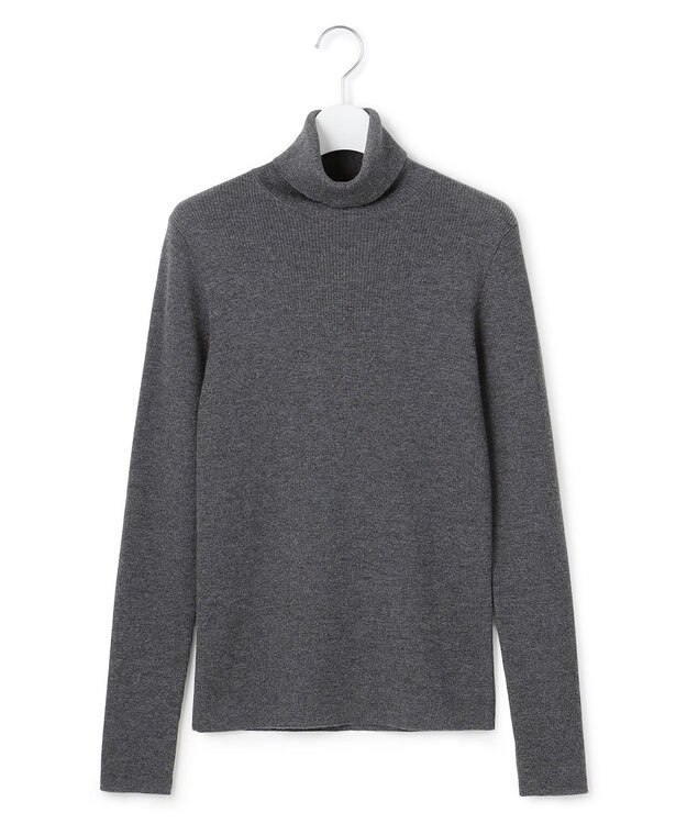 23区 S 【滝沢眞規子さん着用/WEB限定カラーあり】ウーステッドウール リブタートル ニット グレー系