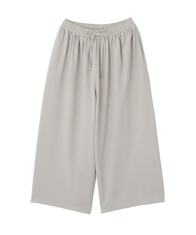 Green Parks イージーケアワイドガウチョパンツ Gray Mixture