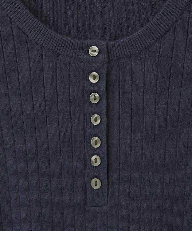 AMERICAN HOLIC バイパチリブヘンリーニットワンピース Navy