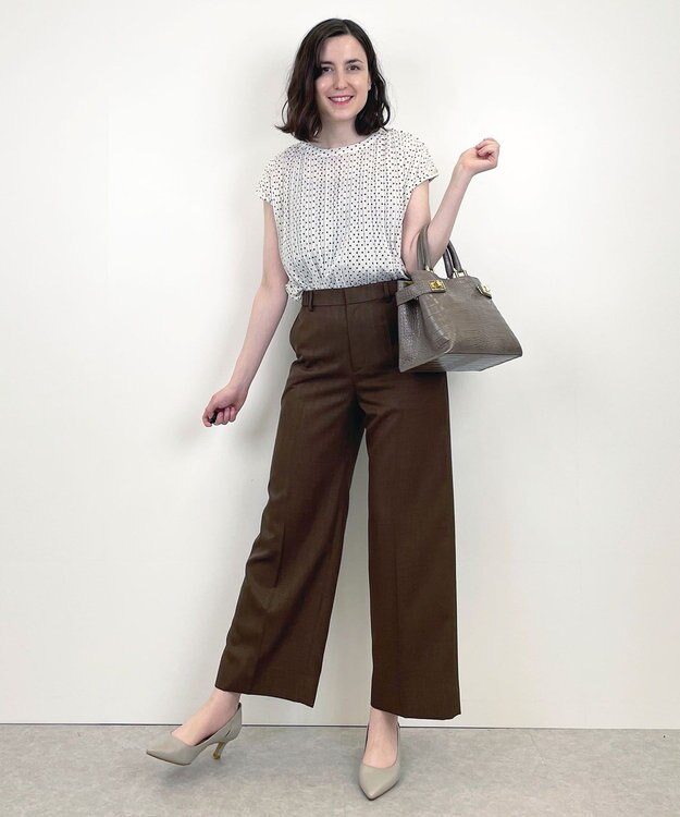 自由区 【WEB限定】ニットカーディガン×ブラウス セット アイボリー系8