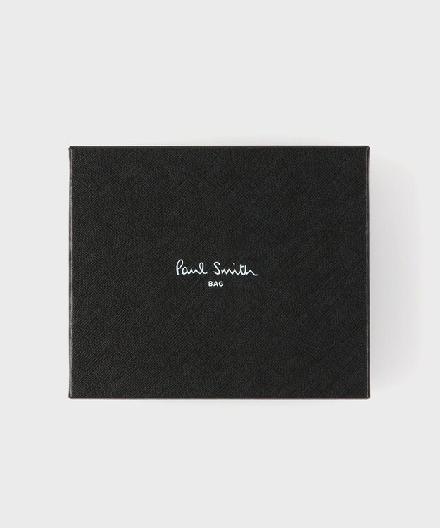Paul Smith ブライトストライプトリム 2つ折り財布 ブラック