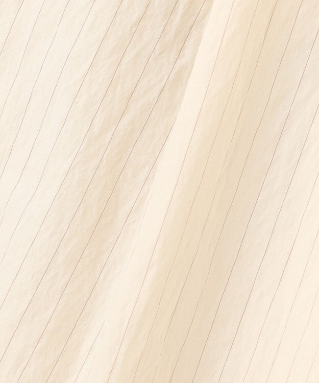 UNFILO L シアーワイドパンツ ベージュストライプ